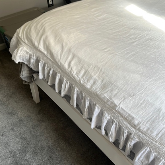PB white gauze duvet cover